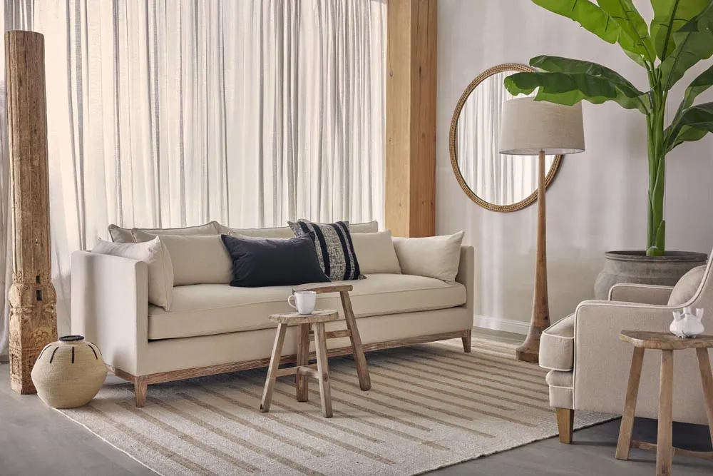 Henri 3 Seater Sofa Natural