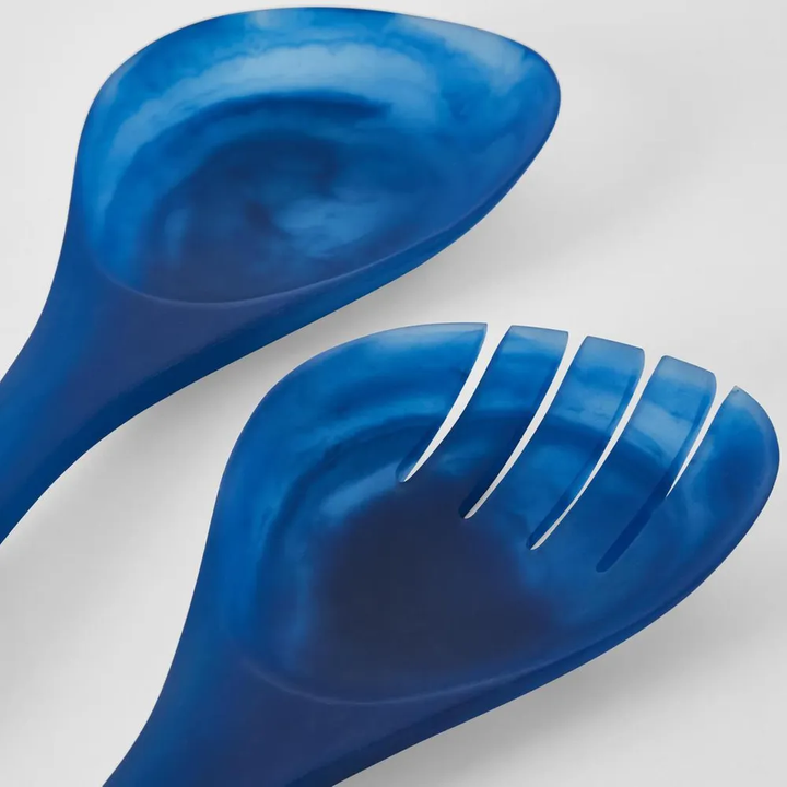 IDRA Swirl Resin Salad Servers Blue