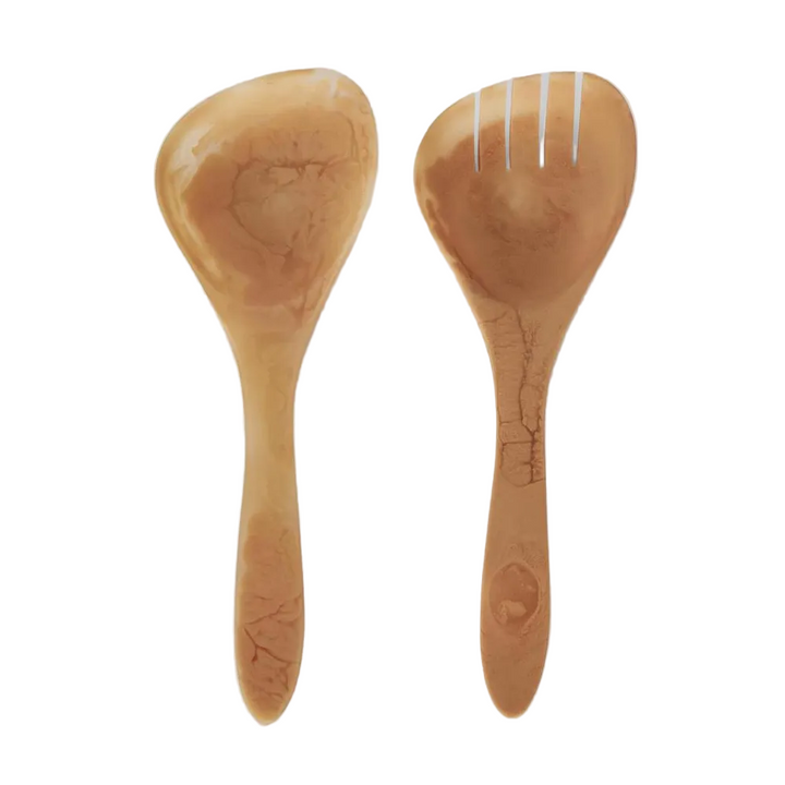 IDRA Swirl Resin Salad Servers Peach