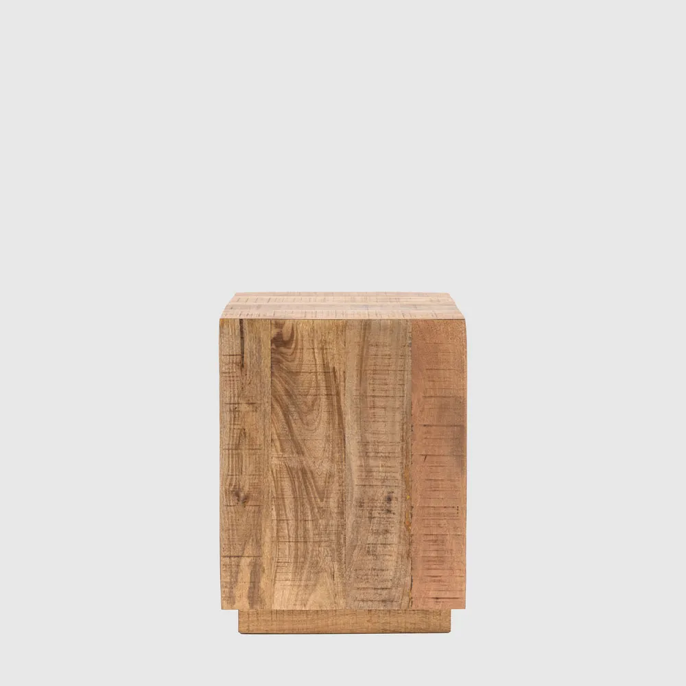 Iowa Side Table Natural 400x400x550mm