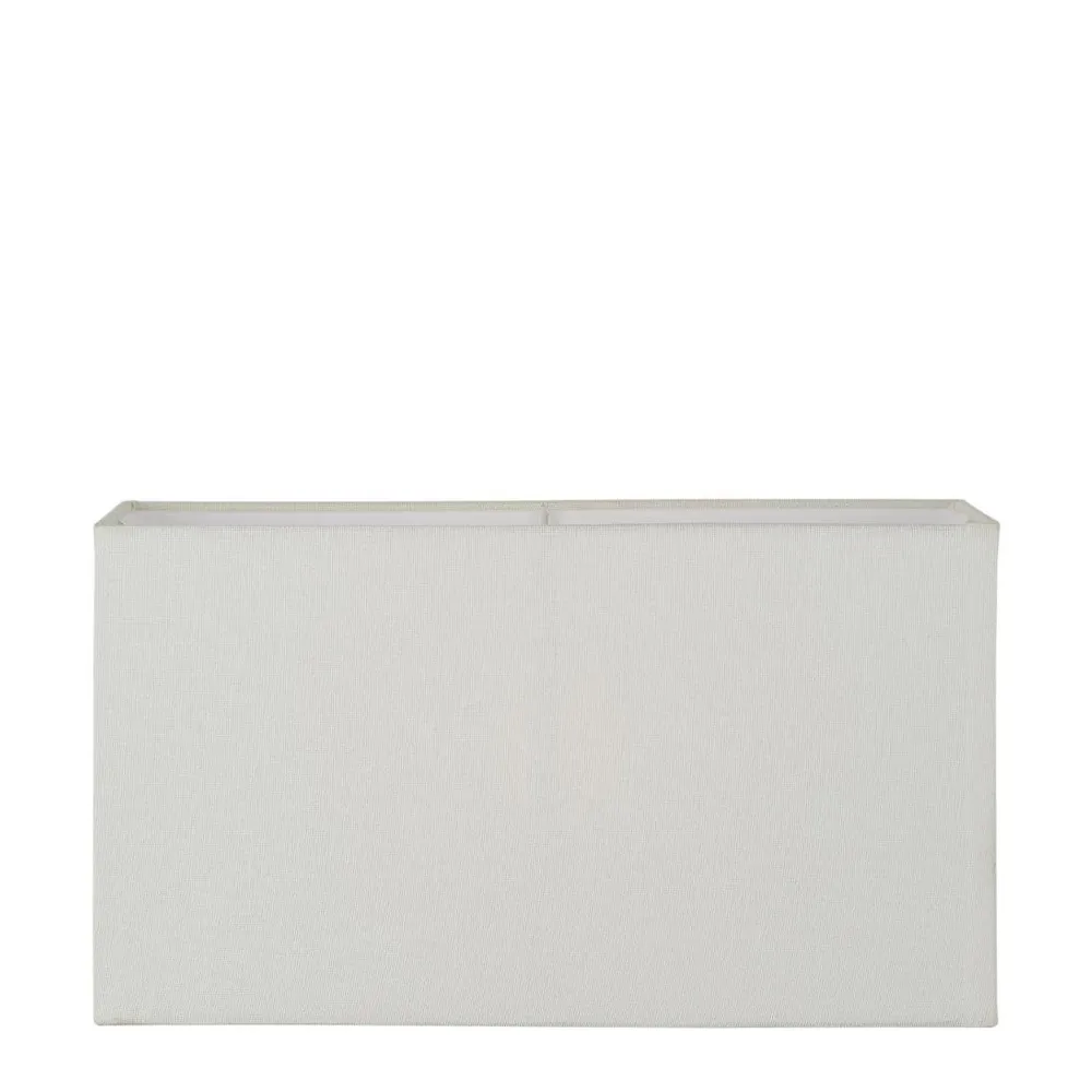 Linen Rectangle Lamp Shade XL Textured Ivory