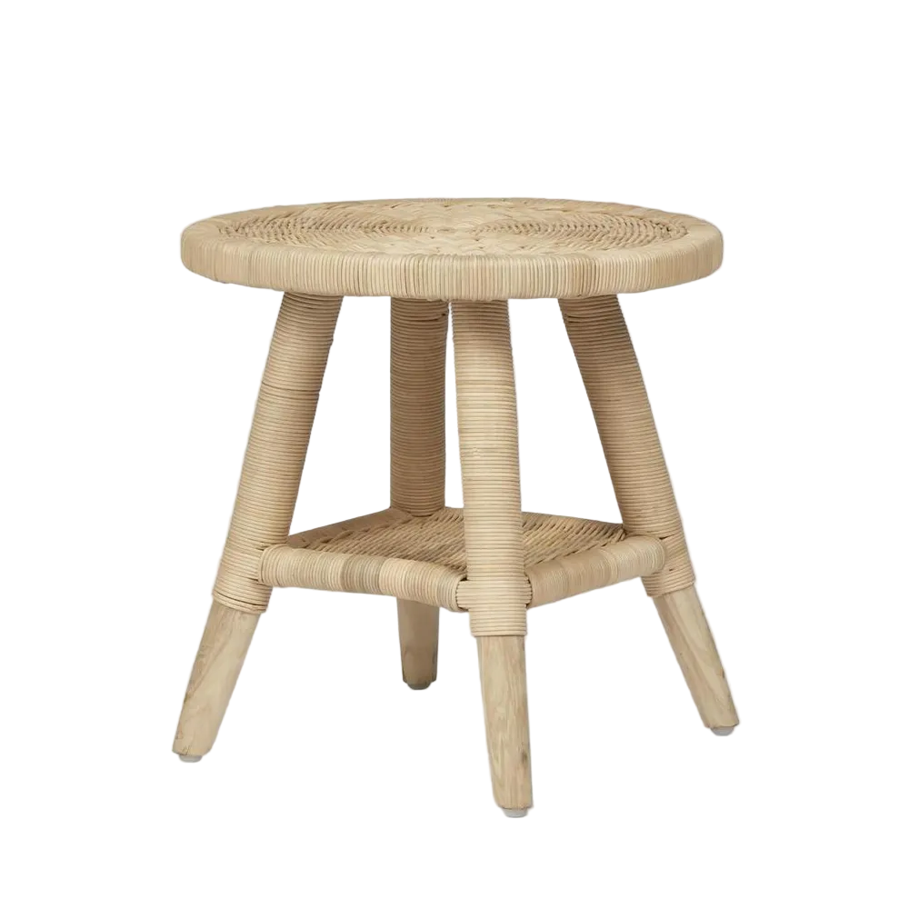 Livingstone Wicker Side Table Natural - Outdoor Under-Cover