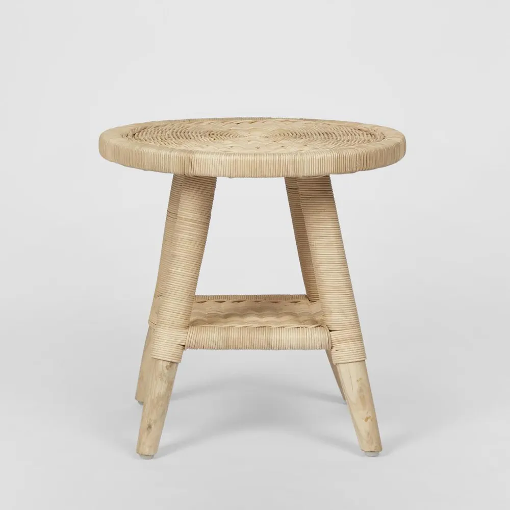 Livingstone Wicker Side Table Natural - Outdoor Under-Cover