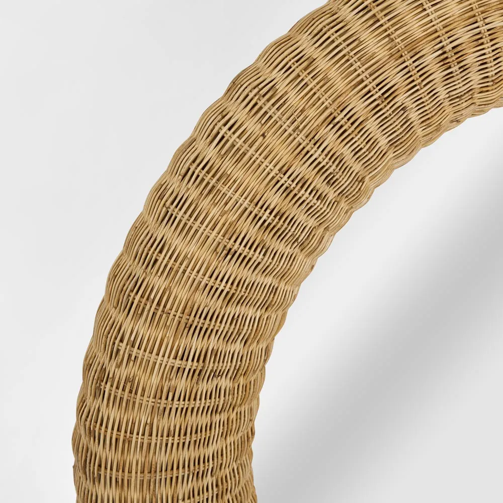 Long Island Mirror  Round Rattan