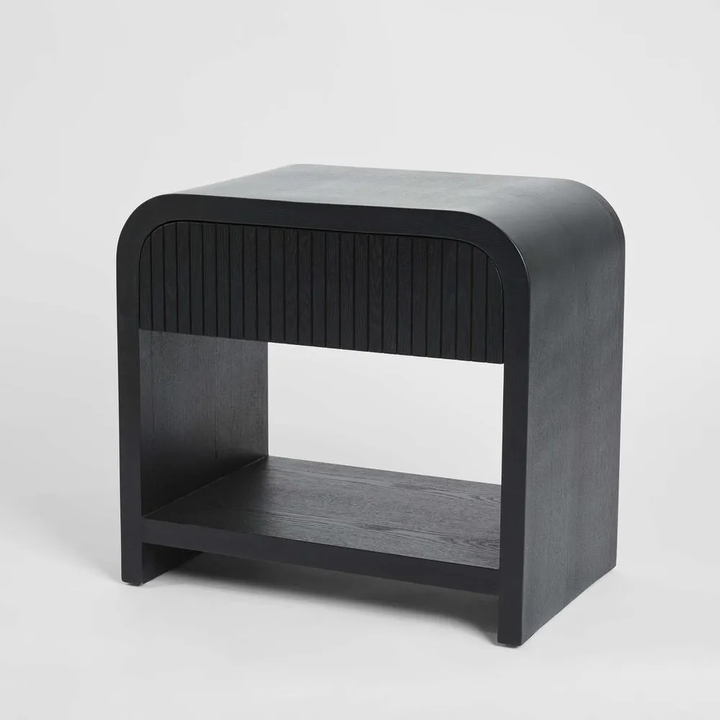 Marcel Bedside 1 Drawer Black