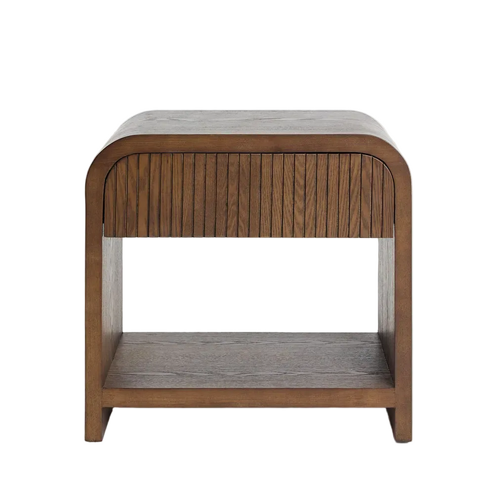 Marcel Bedside 1 Drawer Dark Walnut