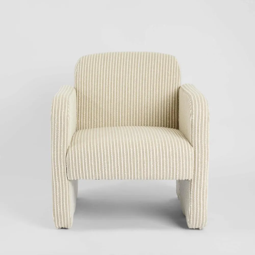 Margot Armchair Natural/White Stripe