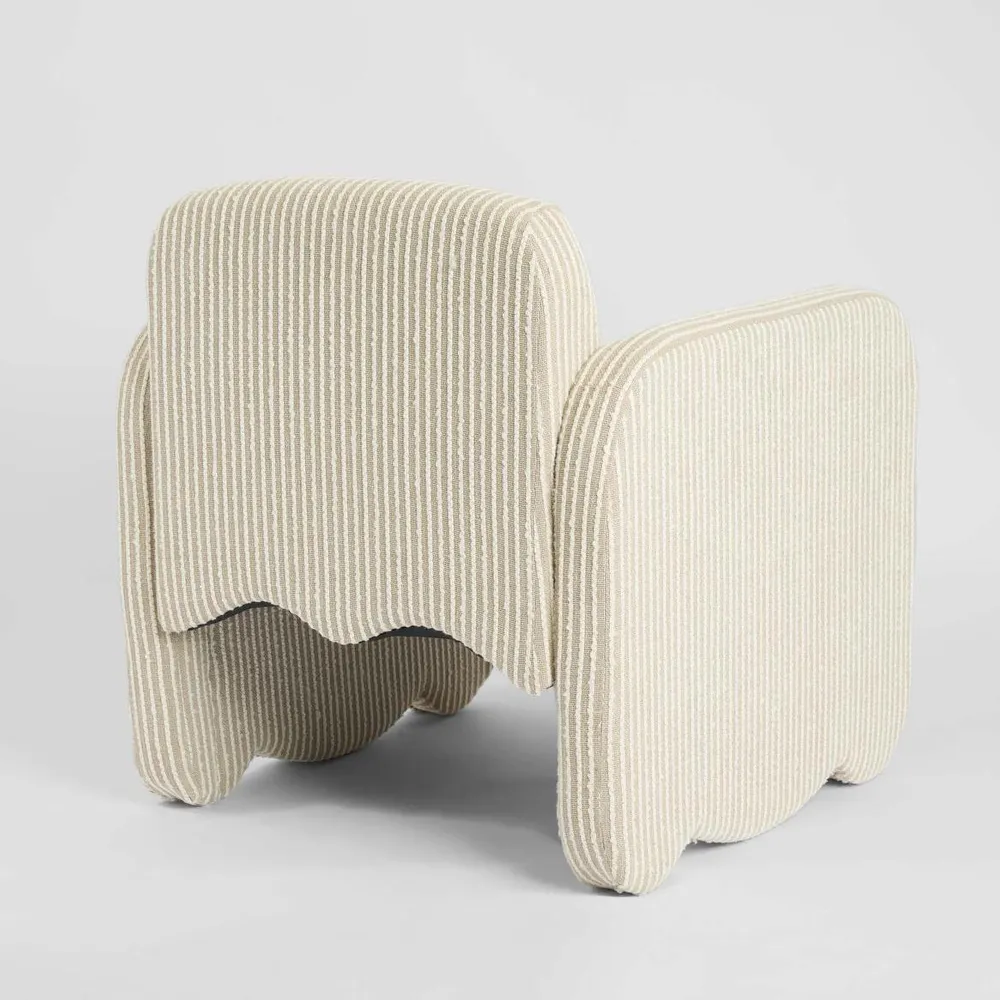 Margot Armchair Natural/White Stripe