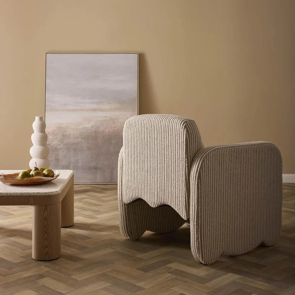 Margot Armchair Natural/White Stripe