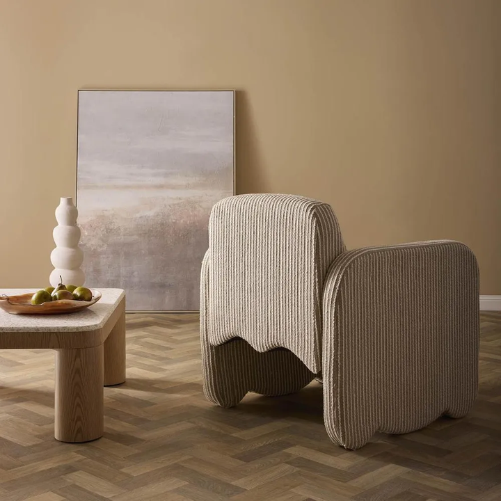 Margot Armchair Natural/White Stripe