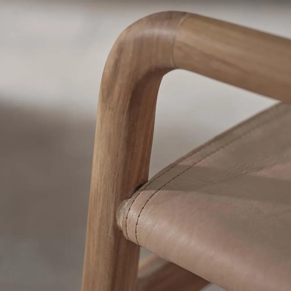 Miles Leather Sling Armchair