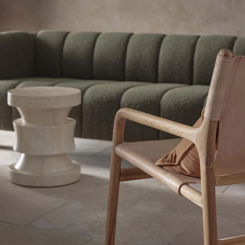 Miles Leather Sling Armchair