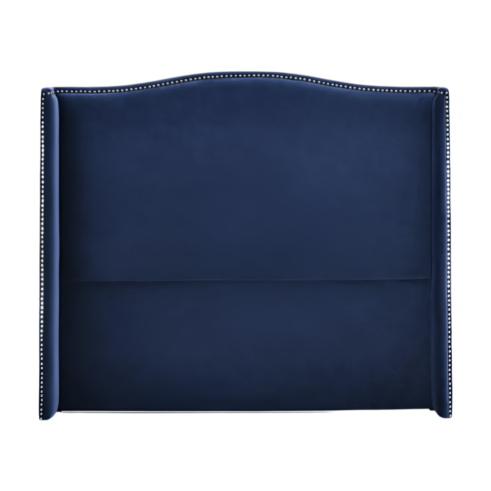 Mornington Bedhead Queen Blue Velvet