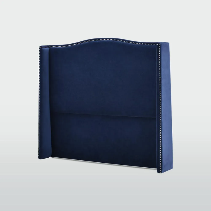 Mornington Bedhead Queen Blue Velvet