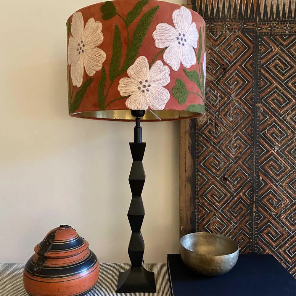 Multi Diamond Table Lamp Base only Black