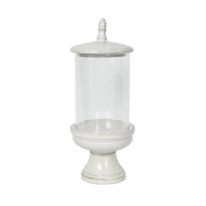 Nini Candle Holder with lid White Large