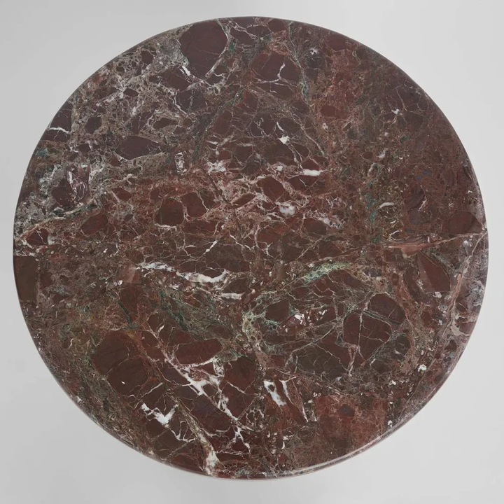 Nobo Bedside Matt Red Vein Marble/High Gloss