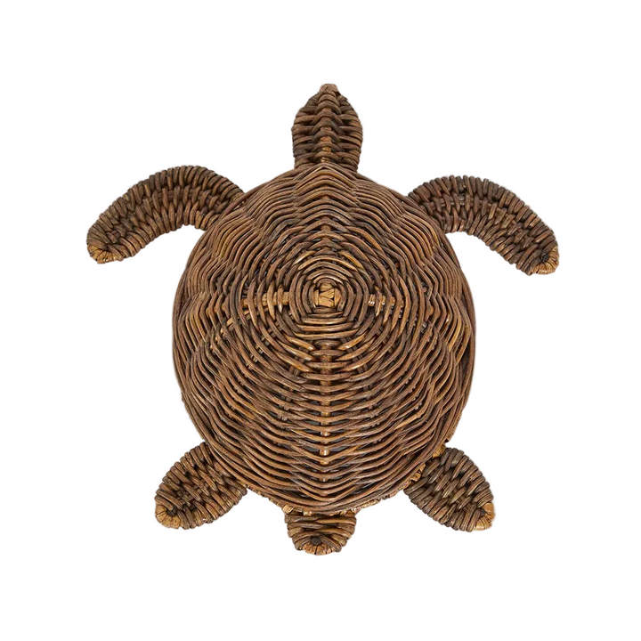 Ollie The Rattan Turtle Brown