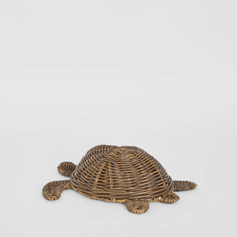 Ollie The Rattan Turtle Brown