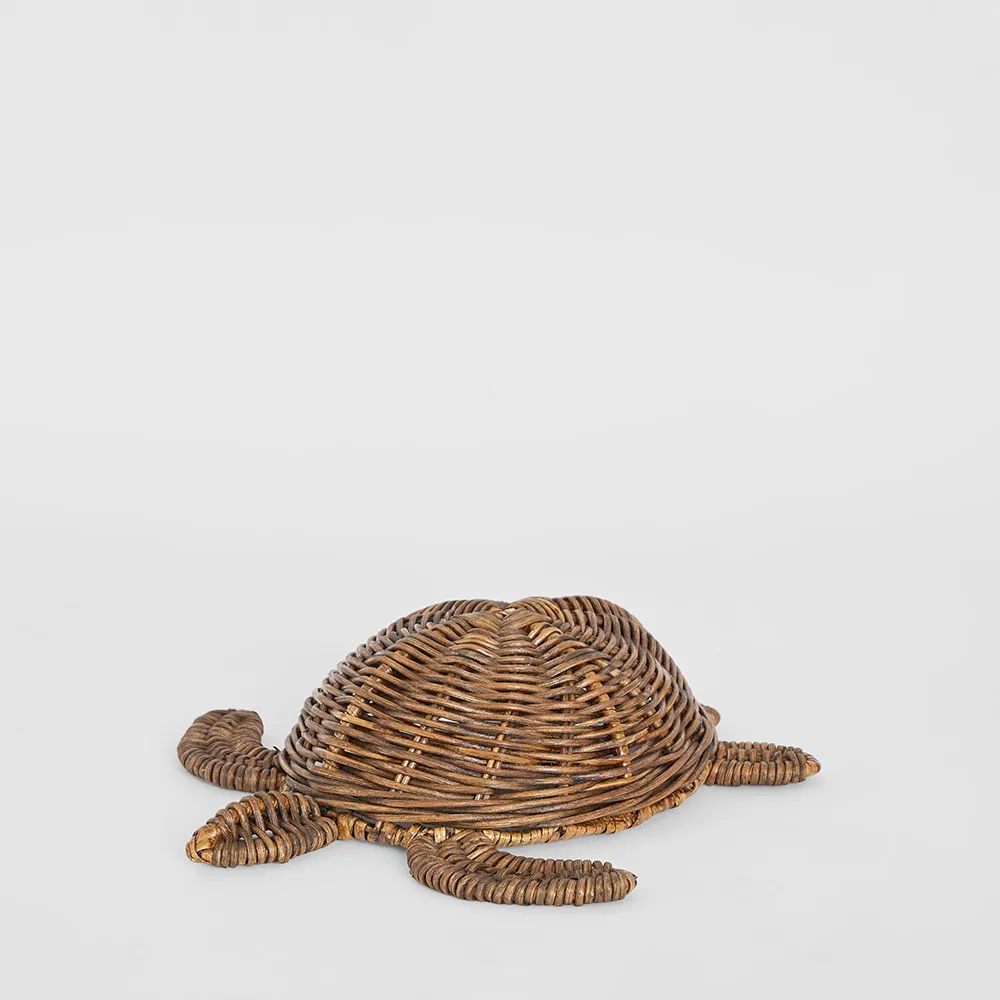 Ollie The Rattan Turtle Brown