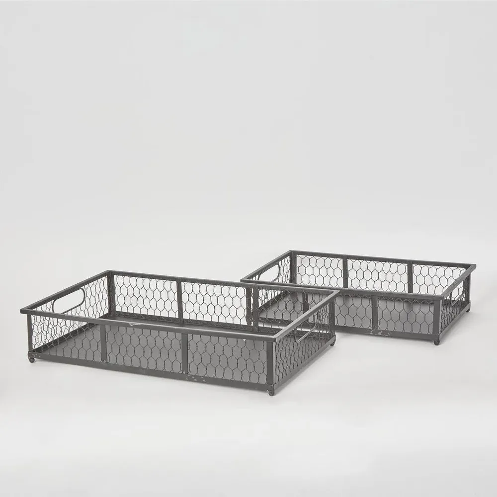 Picardy Wire Trays Set of 2