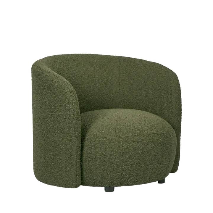 Plume Armchair Olive Boucle