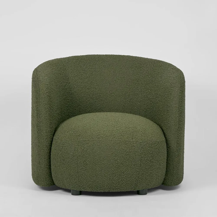 Plume Armchair Olive Boucle