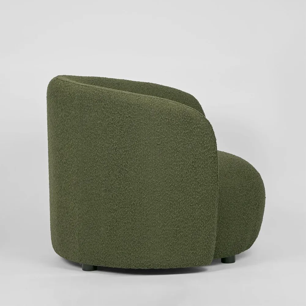 Plume Armchair Olive Boucle