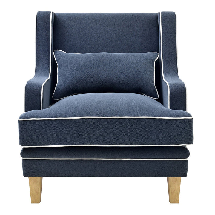 Bondi Armchairs - Beige and Navy