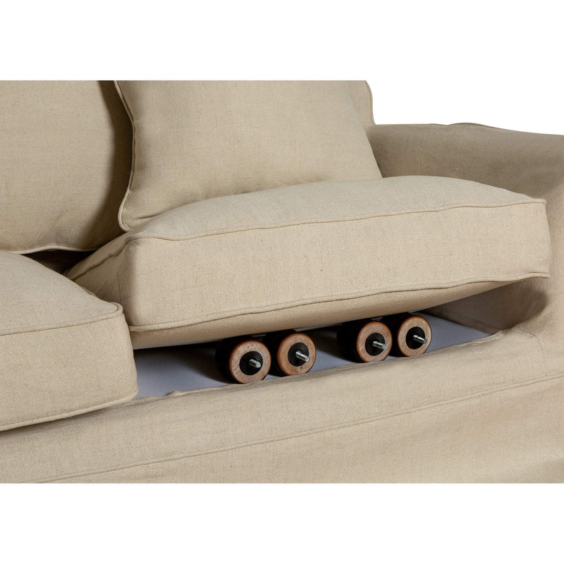 Noosa 2.5 Seat Sofa Bed Beige Linen Blend