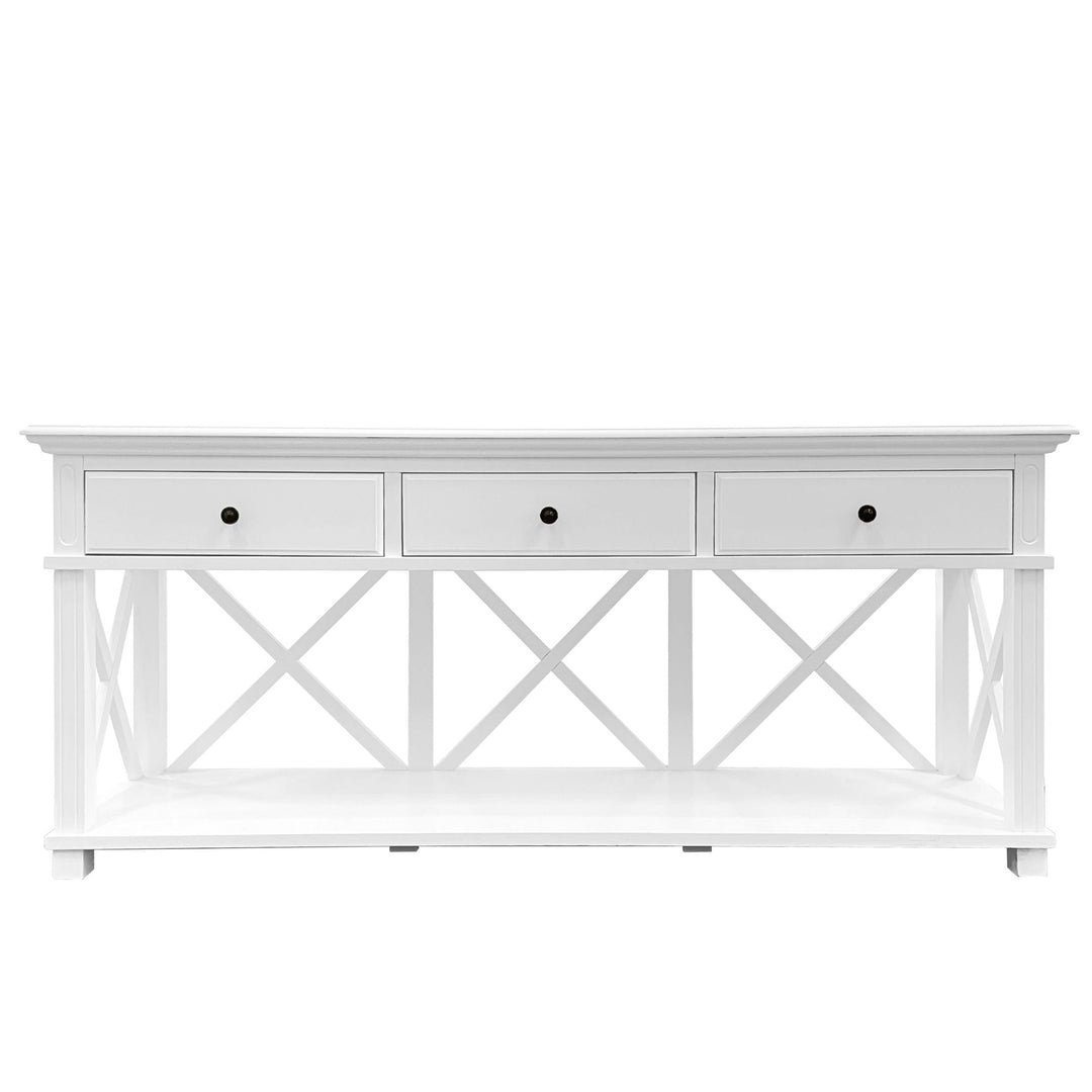 Sorrento 3 Drawer 190 cm Hamptons Console White