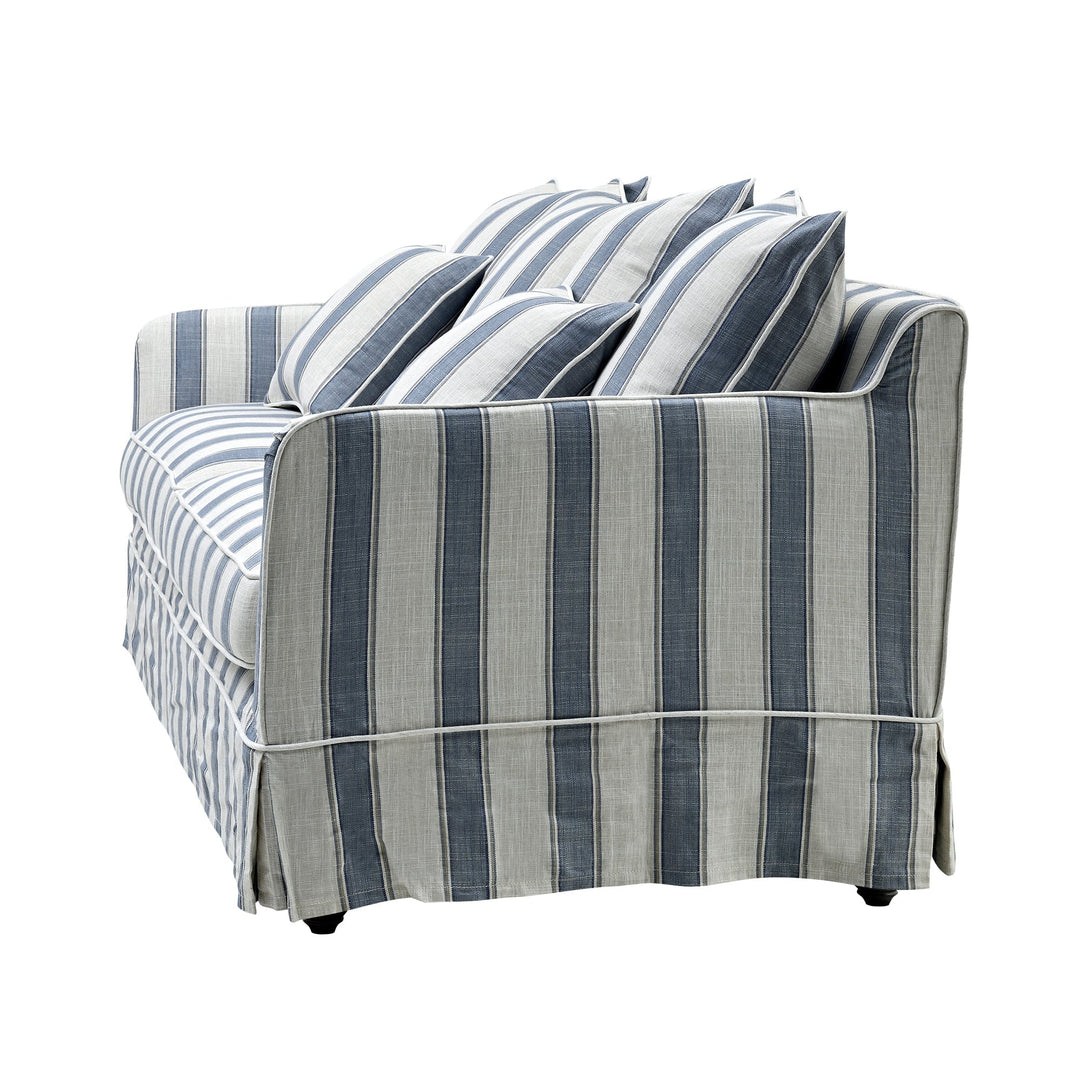 Noosa Hamptons 2 Seat Sofa Sky Stripe