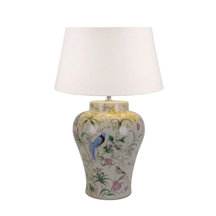 Raffles Bird Ceramic Table Lamp Base White - Base Only