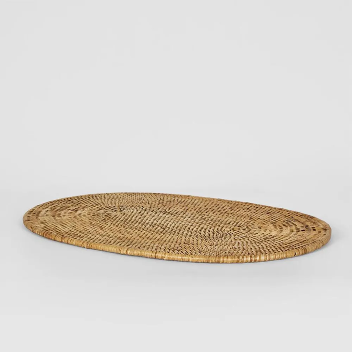 Paume Rattan Oval Placemat Natural