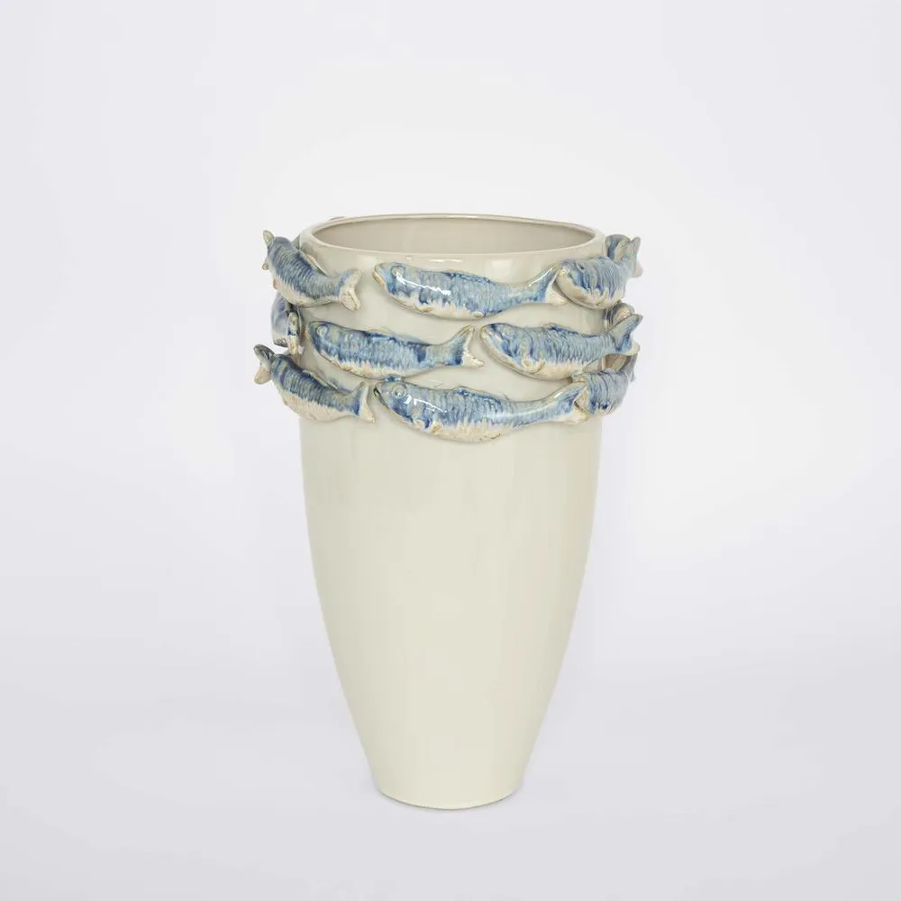Reef Minimal Vase Blue & White