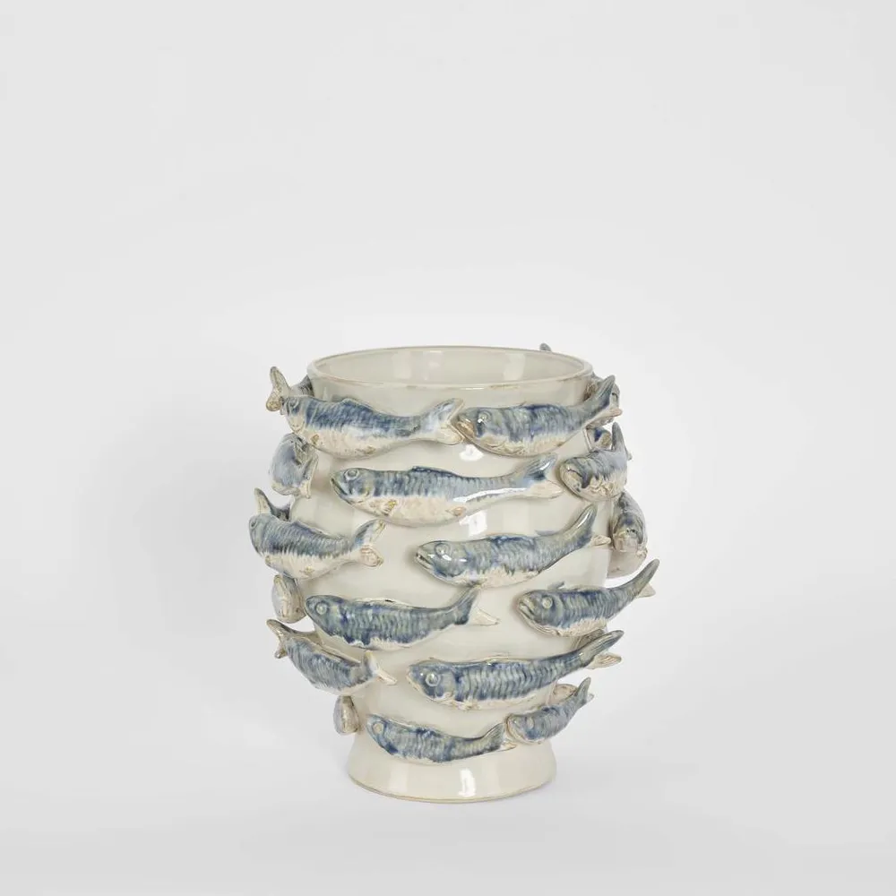 Reef Vase Blue & White