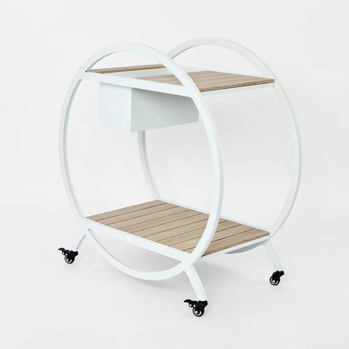 Ryder Bar Cart White Outdoor