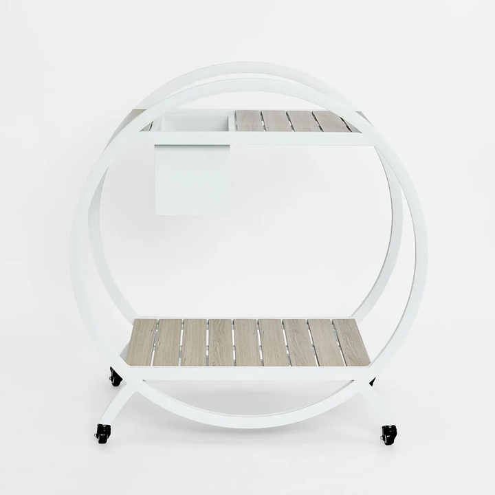 Ryder Bar Cart White Outdoor
