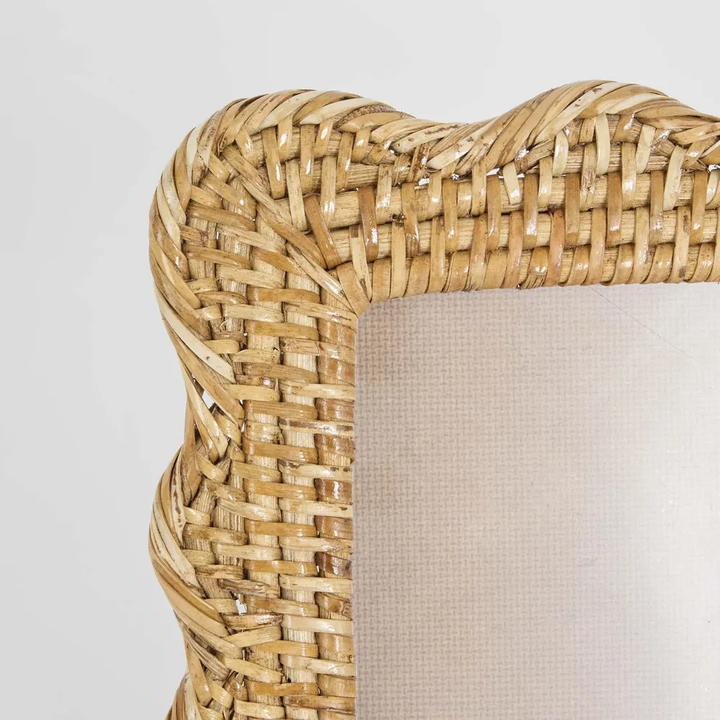 Scallop Rattan Photo Frame Natural
