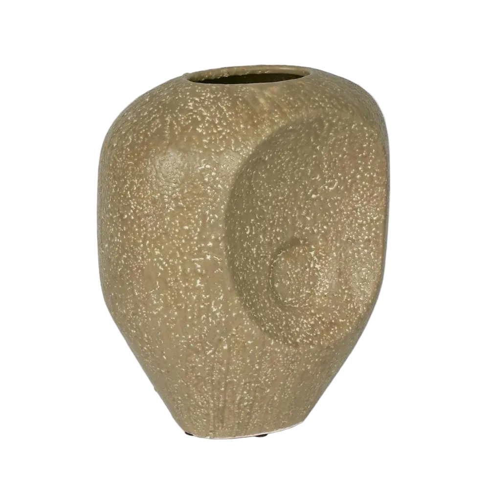 Scallop Vase Large Olive
