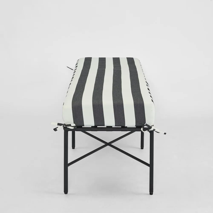 Sheffield Bench Outdoor Iron White Cushion