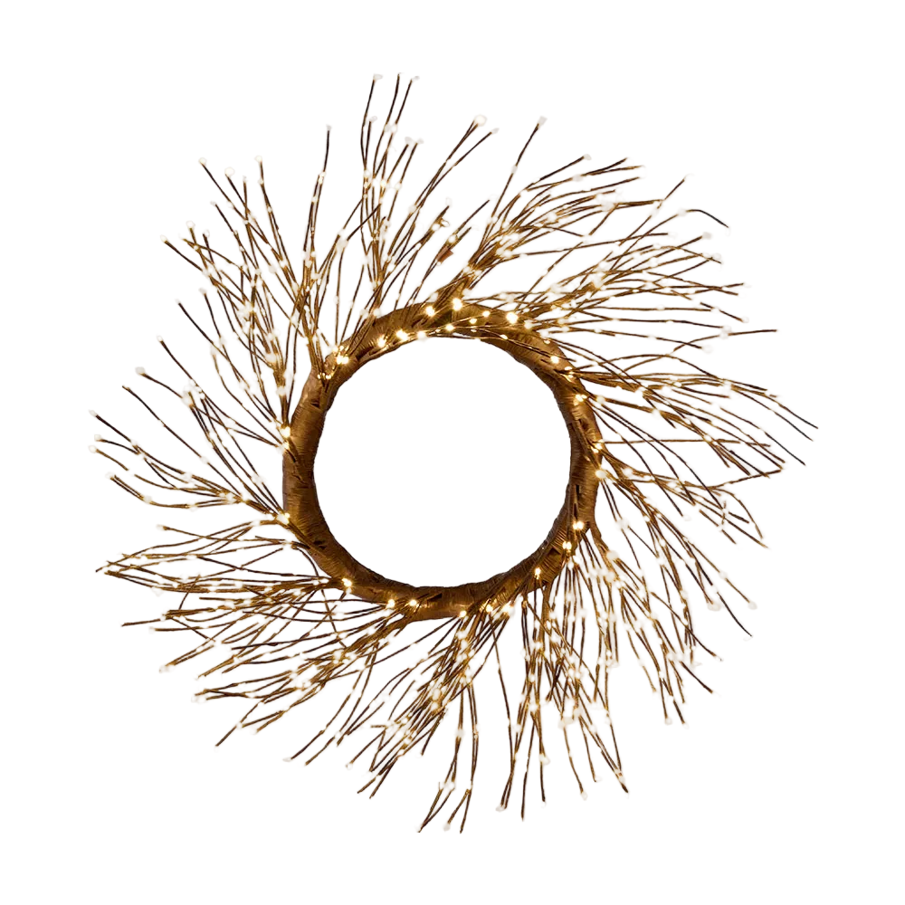 Starry Wreath 60cm with 936 LED Brown