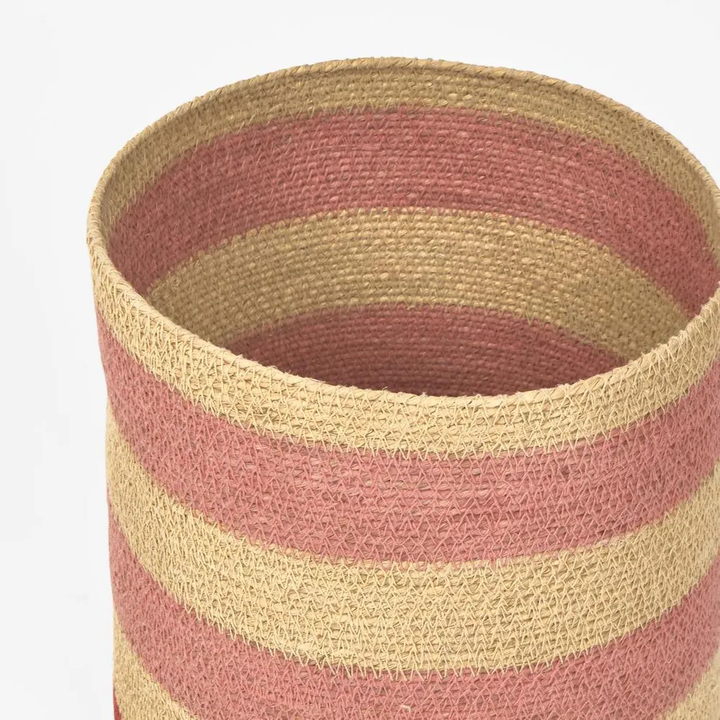 Tia Woven Basket Red & Pink *