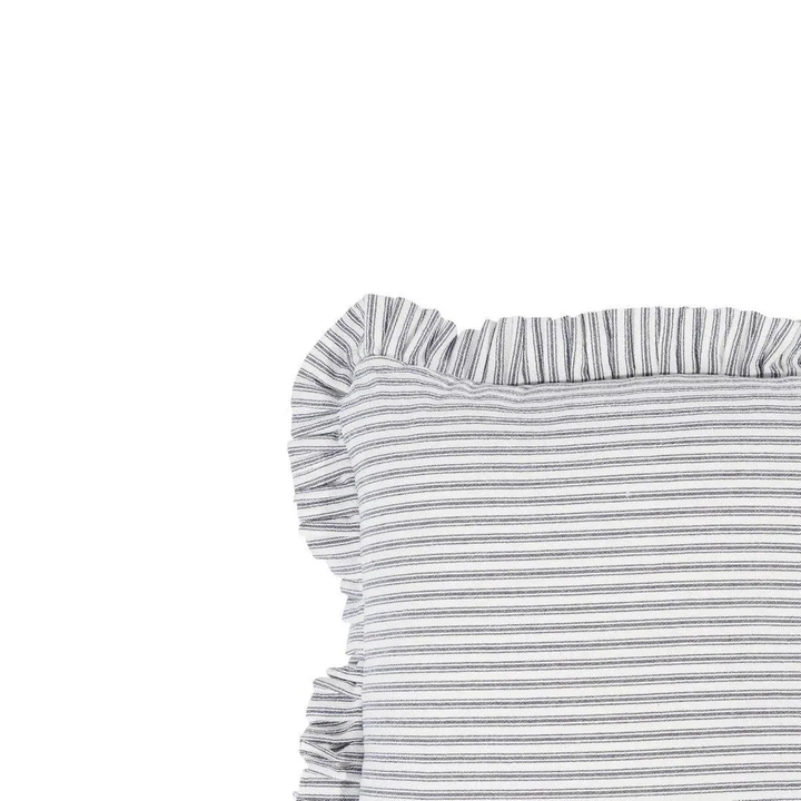 Tick Frill cushion 50x50 Blue