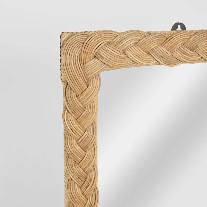 Twill Rattan Mirror Natural