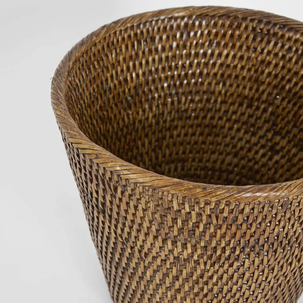 Valley Rattan Bin Brown
