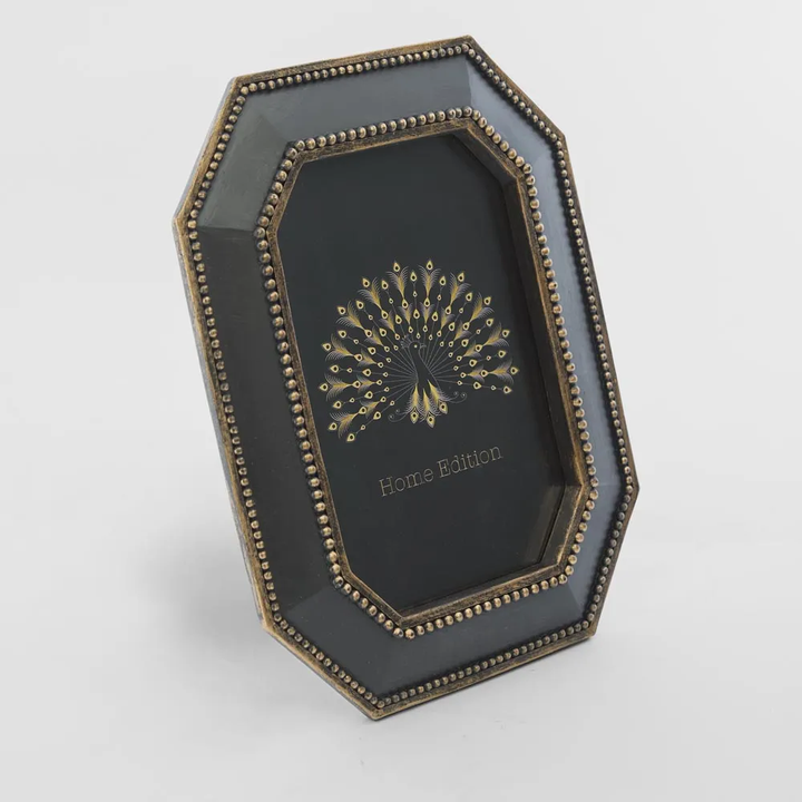 Vera Geo Photo Frame 4 x 6 Black & Gold