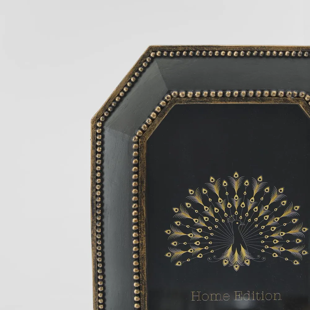 Vera Geo Photo Frame 4 x 6 Black & Gold