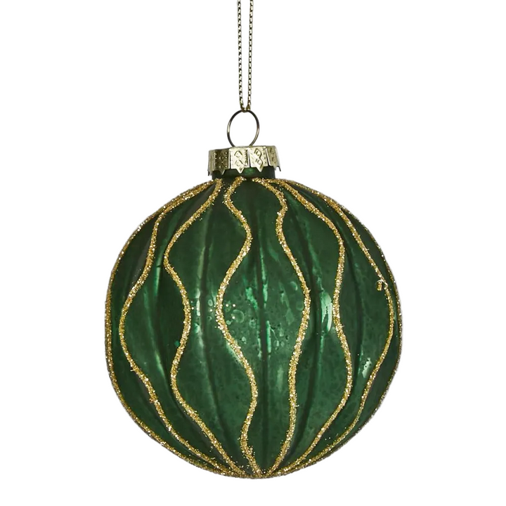 Wave Glass Baubles (Set of 6)