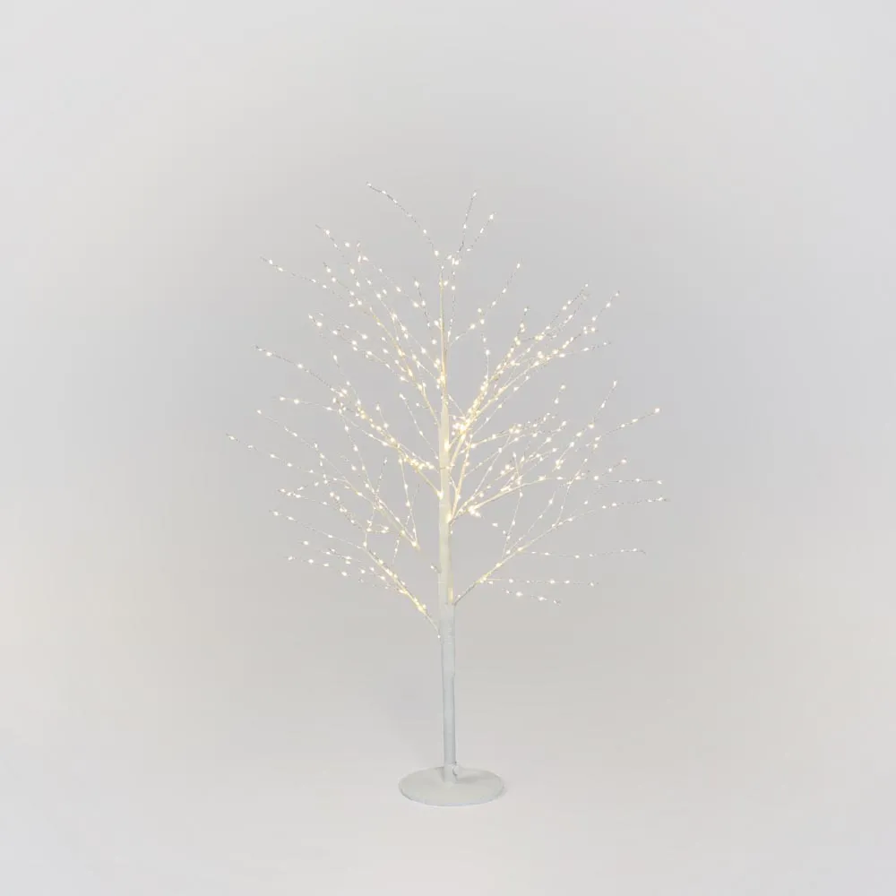 White Forest Twinkling Light Up Tree with 500 Lights 120cm